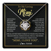 Love Knot Necklace 14K White Gold Finish | 1 | Personalized To My Mimi Gifts Necklace From Granddaughter Grandson Grateful Thank You Mimi Birthday Mothers Day Christmas Customized Gift Box Message Card | teecentury