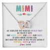 Interlocking Hearts Necklace Stainless Steel & Rose Gold Finish | 1 | Personalized To My Mimi Necklace From Grandkids Granddaughter We Squeezed This Necklace Mimi Birthday Mothers Day Christmas Customized Gift Box Message Card | teecentury