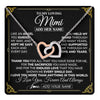 Interlocking Hearts Necklace Stainless Steel & Rose Gold Finish | 1 | Personalized To My Mimi Necklace Gifts Meaningful Gift To Mimi From Granddaughter Without You There Is No Me Mothers Day Birthday Custom Gift Box Message Card | https://teecentury.