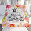 Personalized To My Mom Blanket From Daughter Floral We Hugged This Lovely Mom Birthday Gifts Mothers Day Christmas Customized Fleece Throw Blanket | teecentury