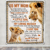 Personalized To My Mom Blanket From Daughter Lion My Loving Father I Love You Mom Mother's Day Birthday Thanksgiving Christmas Customized Fleece Blanket | teecentury