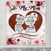 Personalized To My Mom Blanket From Daughter Never Forget I Love You Heart Flower Mom Mother Birthday Mothers Day Christmas Customized Bed Fleece Throw Blanket | teecentury