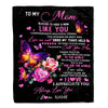 Personalized To My Mom Blanket From Daughter Son Floral Butterfly Blessed Have You A Mom Birthday Mothers Day Christmas Customized Bed Fleece Throw Blanket | teecentury