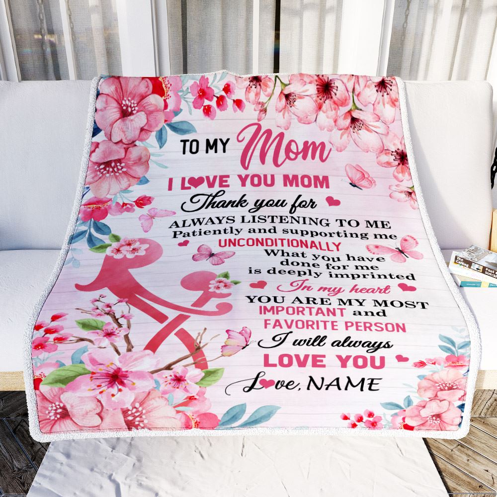 Birthday Gifts for Women I Love You Mom Blanket Gifts for Mom Birthday Gifts