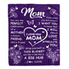 Personalized To My Mom Blanket From Daughter Son Purple You Are The Perfect Mom Mother Birthday Mothers Day Christmas Customized Fleece Throw Blanket | teecentury