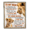 Personalized To My Mom Blanket From Son Lion My Loving Father I Love You Mom Mother's Day Birthday Thanksgiving Christmas Customized Fleece Blanket | teecentury