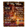 Personalized To My Mom Blanket From Son Thank You For The Sacrifices Horse Mom Birthday Mothers Day Thanksgiving Christmas Customized Fleece Throw Blanket | teecentury