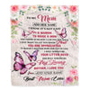 Personalized To My Mom Blanket Gifts From Son Butterfly My Loving Mother Mom Birthday Gifts Mothers Day Christmas Customized Travel Fleece Throw Blanket | teecentury