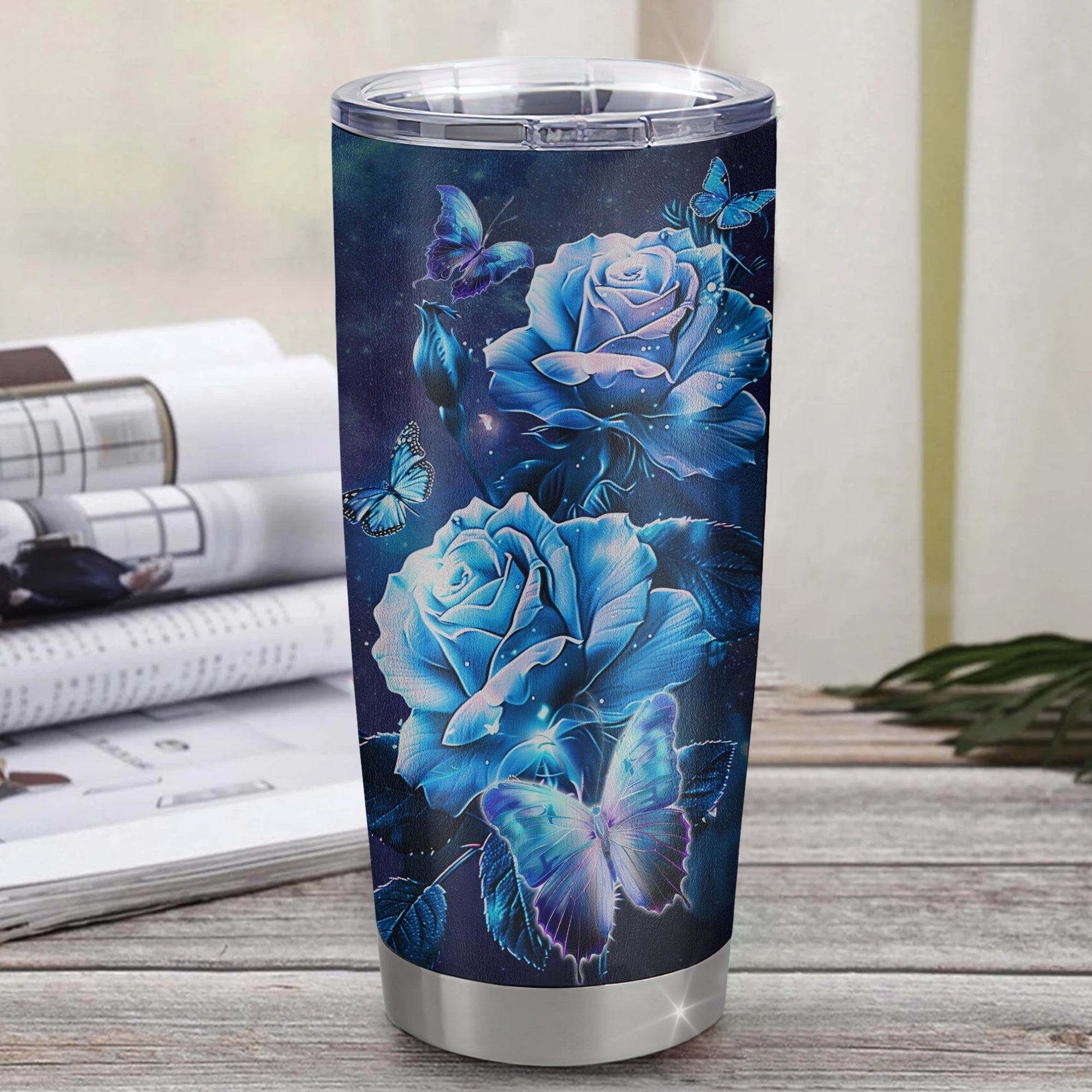 Personalized To My Mom From Daughter Stainless Steel Tumbler Cup Butterfly Always Be Your Little Girl Mom Mothers Day Birthday Christmas Travel Mug | teecentury