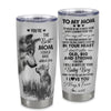 Personalized To My Mom From Son Stainless Steel Tumbler Cup Wolf Always Be Your Little Boy Mom Mothers Day Birthday Christmas Travel Mug | teecentury