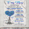 Personalized To My Mom Gift Blanket From Son Tree I Am Because You Are Mom Mothers Day Birthday Gifts Thanksgiving Christmas Customized Fleece Throw Blanket | teecentury