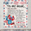 Personalized To My Mom Gifts Blanket From Daughter Son Cardinal Letter Air Mail Letter Birthday Gifts For Mom Mothers Day Christmas Customized Mom Fleece Blanket | teecentury
