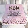 Personalized To My Mom Gifts From Daughter Son Blanket Pink Leopard Happy Birthday Gifts For Mom Mothers Day Christmas Customized Customized Fleece Blanket | teecentury