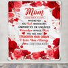 Personalized To My Mom Gifts From Daughter Son Blanket Rose Flower Anniversary Birthday Gifts Mom Mothers Day Thanksgiving Christmas Custom Fleece Blanket | teecentury