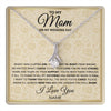 Alluring Beauty Necklace 14K White Gold Finish | 1 | Personalized To My Mom Necklace From Daughter Mother Of The Bride I Will Always Need You Mom On Wedding Day Customized Gift Box Message Card | teecentury
