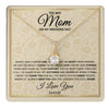 Alluring Beauty Necklace 18K Yellow Gold Finish | 1 | Personalized To My Mom Necklace From Daughter Mother Of The Bride I Will Always Need You Mom On Wedding Day Customized Gift Box Message Card | teecentury