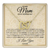 Interlocking Hearts Necklace 18K Yellow Gold Finish | 1 | Personalized To My Mom Necklace From Daughter Mother Of The Bride I Will Always Need You Mom On Wedding Day Customized Gift Box Message Card | teecentury
