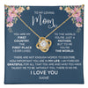 Love Knot Necklace 18K Yellow Gold Finish | 1 | Personalized To My Mom Necklace From Daughter Son I Am Forever Grateful Mom Birthday Mothers Day Christmas Pendant Jewelry Customized Gift Box Message Card | teecentury