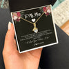 Alluring Beauty Necklace 18K Yellow Gold Finish | Personalized To My Mom Necklace From Daughter Son I Need To Say I Love You Mom Jewelry Birthday Mothers Day Christmas Customized Message Card | teecentury