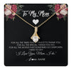 Alluring Beauty Necklace 18K Yellow Gold Finish | 1 | Personalized To My Mom Necklace From Daughter Son I Need To Say I Love You Mom Jewelry Birthday Mothers Day Christmas Customized Message Card | teecentury