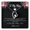 Forever Love Necklace 14K White Gold Finish | 1 | Personalized To My Mom Necklace From Daughter Son I Need To Say I Love You Mom Jewelry Birthday Mothers Day Christmas Customized Message Card | teecentury