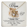 Forever Love Necklace 18K Yellow Gold Finish | 1 | Personalized To My Mom Necklace From Daughter Son Thank You Lion Mom Gift For Mothers Day Birthday Gift Christmas For Mom Customized Gift Box Message Card | teecentury