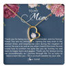 Forever Love Necklace 18K Yellow Gold Finish | 1 | Personalized To My Mom Necklace From Daughter Thank You For Being My Rock Mom Birthday Mothers Day Christmas Pendant Jewelry Customized Gift Box Message Card | teecentury