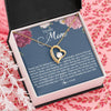 Forever Love Necklace 18K Yellow Gold Finish | Personalized To My Mom Necklace From Daughter Thank You For Being My Rock Mom Birthday Mothers Day Christmas Pendant Jewelry Customized Gift Box Message Card | teecentury