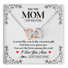 Interlocking Hearts Necklace Stainless Steel & Rose Gold Finish | 1 | Personalized To My Mom Necklace Gifts From Daughter Son You Are The Sweetest Gift God Gave Me Mom Birthday Mothers Day Christmas Custom Gift Box Message Card | https://teecentury.