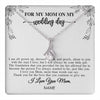 Alluring Beauty Necklace 14K White Gold Finish | 1 | Personalized To My Mom On My Wedding Day Necklace From Daughter Bride I Love You Mom Mother Jewelry Customized Gift Box Message Card | teecentury