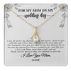 Alluring Beauty Necklace 18K Yellow Gold Finish | 1 | Personalized To My Mom On My Wedding Day Necklace From Daughter Bride I Love You Mom Mother Jewelry Customized Gift Box Message Card | teecentury