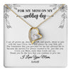 Forever Love Necklace 18K Yellow Gold Finish | 1 | Personalized To My Mom On My Wedding Day Necklace From Daughter Bride I Love You Mom Mother Jewelry Customized Gift Box Message Card | teecentury