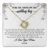 Love Knot Necklace 18K Yellow Gold Finish | 1 | Personalized To My Mom On My Wedding Day Necklace From Daughter Bride I Love You Mom Mother Jewelry Customized Gift Box Message Card | teecentury