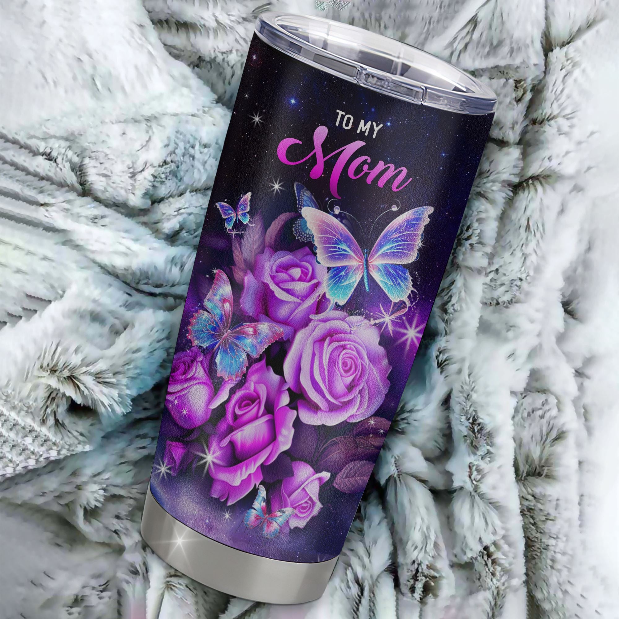 Personalized To My Mom Tumbler From Daughter Stainless Steel Cup Grateful Thank You Butterfly Mom Gift Birthday Mothers Day Thanksgiving Christmas Travel Mug | teecentury