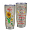 Personalized To My Mom Tumbler From Daughter Stainless Steel Cup Thank You Dancing Sunflower Mom Birthday Mothers Day Thanksgiving Christmas Travel Mug | teecentury