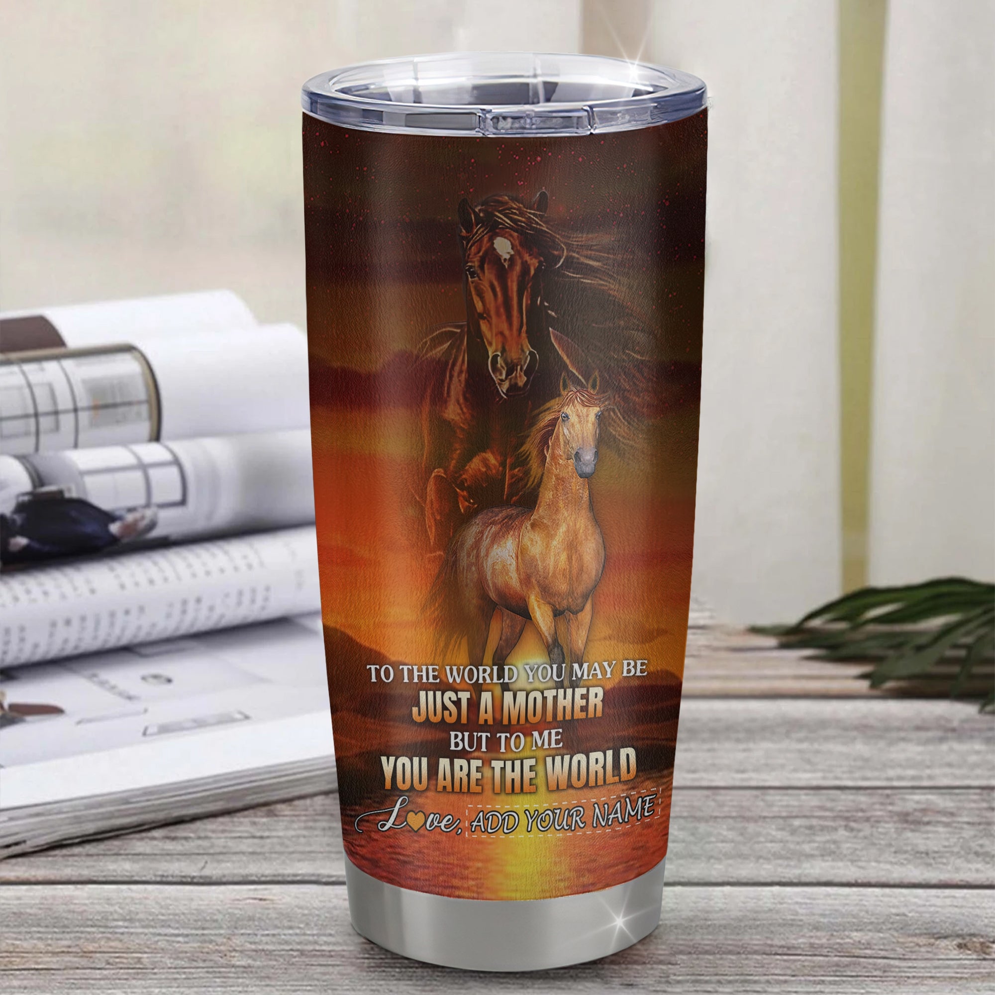 Personalized To My Mom Tumbler From Daughter Thank You For The Sacrifices Horse Mom Birthday Mothers Day Thanksgiving Christmas Custom Stainless Steel Travel Mug | teecentury