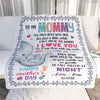 Personalized To My Mommy First Time Mom Elephant Happy Mothers Day Birthday Christmas Customized Fleece Blanket Blanket | Teecentury.com