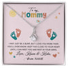 Alluring Beauty Necklace | Personalized To My Mommy From Your Tummy Necklace Unborn Baby Bump Expecting Mom Mommy Pregnant Wife New Mom Mothers Day Customized Gift Box Message Card | teecentury