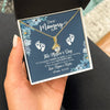 Alluring Beauty Necklace 18K Yellow Gold Finish | 2 | Personalized To My Mommy From Your Tummy Necklace Unborn Baby Bump Expecting Mom Pregnant Wife New Mom Mothers Day Customized Gift Box Message Card | teecentury