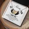 Interlocking Hearts Necklace 18K Yellow Gold Finish | Personalized To My Mommy Necklace Heart Feet New Mom To Be Baby Pregnancy Mom First Time Mom Happy 1st Mothers Day Customized Gift Box and Message Card | teecentury