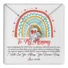 Forever Love Necklace 14K White Gold Finish | 1 | Personalized To My Mommy Necklace Rainbow Baby Expecting New Mom Amazing Mother 1st Mom Pregnant Mother To Be Mothers Day Customized Gift Box Message Card | teecentury