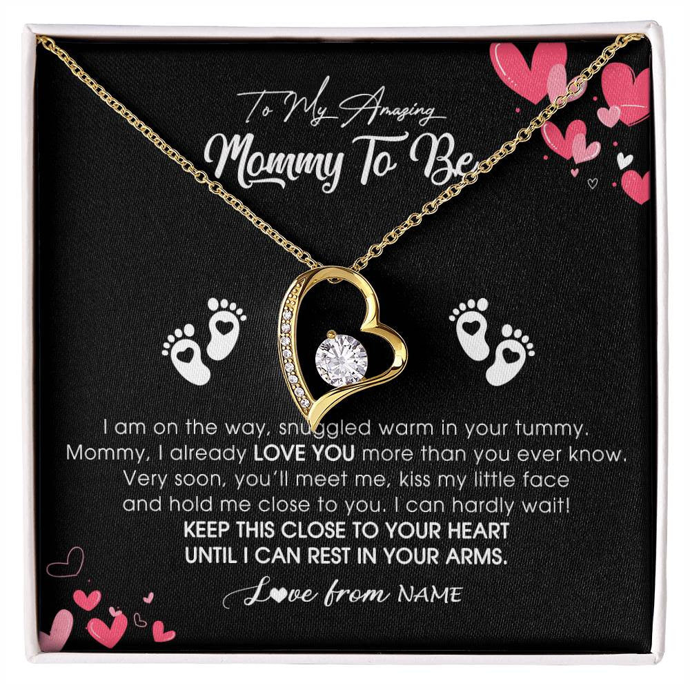 Rainbow Baby Gifts for Mom, New Mom Gift Forever Love Necklace