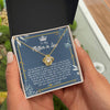 Love Knot Necklace 18K Yellow Gold Finish | Personalized To My Mother In Law Necklace As My Love For Your Son Mother's Day Husband's Mom Birthday Anniversary Christmas Customized Gift Box Message Card | teecentury