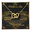 Interlocking Hearts Necklace 18K Yellow Gold Finish | 1 | Personalized To My Mother In Law Necklace From Daughter I Chose You Son Mother In Law Mothers Day Birthday Wedding Christmas Customized Gift Box Message Card | teecentury