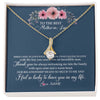 Alluring Beauty Necklace 18K Yellow Gold Finish | Personalized To My Mother In Law Necklace From Daughter In Law Thank You Mother Of The Groom Jewelry Birthday Mothers Day Christmas Customized Message Card | teecentury