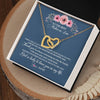 Interlocking Hearts Necklace 18K Yellow Gold Finish | Personalized To My Mother In Law Necklace From Daughter In Law Thank You Mother Of The Groom Jewelry Birthday Mothers Day Christmas Customized Message Card | teecentury