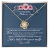 Love Knot Necklace 18K Yellow Gold Finish | Personalized To My Mother In Law Necklace From Daughter In Law Thank You Mother Of The Groom Jewelry Birthday Mothers Day Christmas Customized Message Card | teecentury