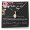 Alluring Beauty Necklace 18K Yellow Gold Finish | Personalized To My Mother In Law Necklace From Daughter In Law You Are My Bonus Mom Jewelry Birthday Mothers Day Christmas Customized Gift Box Message Card | teecentury