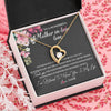 Forever Love Necklace 18K Yellow Gold Finish | Personalized To My Mother In Law Necklace From Daughter In Law You Are My Bonus Mom Jewelry Birthday Mothers Day Christmas Customized Gift Box Message Card | teecentury