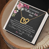 Interlocking Hearts Necklace 18K Yellow Gold Finish | Personalized To My Mother In Law Necklace From Daughter In Law You Are My Bonus Mom Jewelry Birthday Mothers Day Christmas Customized Gift Box Message Card | teecentury